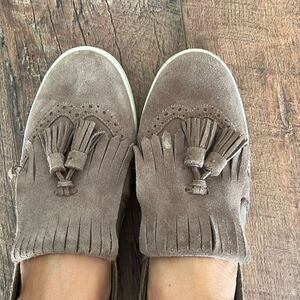 COM+SENS | Tassel Fringe Mirania Sneakers Sz 8 Women   Color: Greige